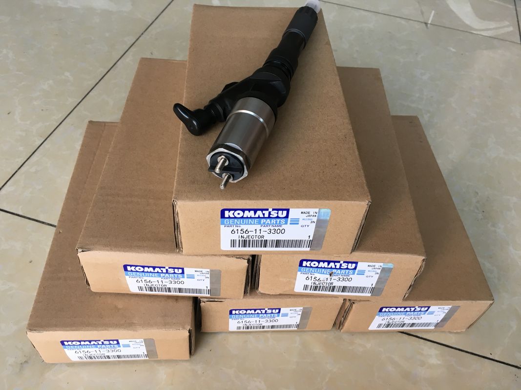 Komatsu injector PC400-7, 095000-1211 KOMATSU genuine injector, KOMATSU 6156-11-3300, 6156113300